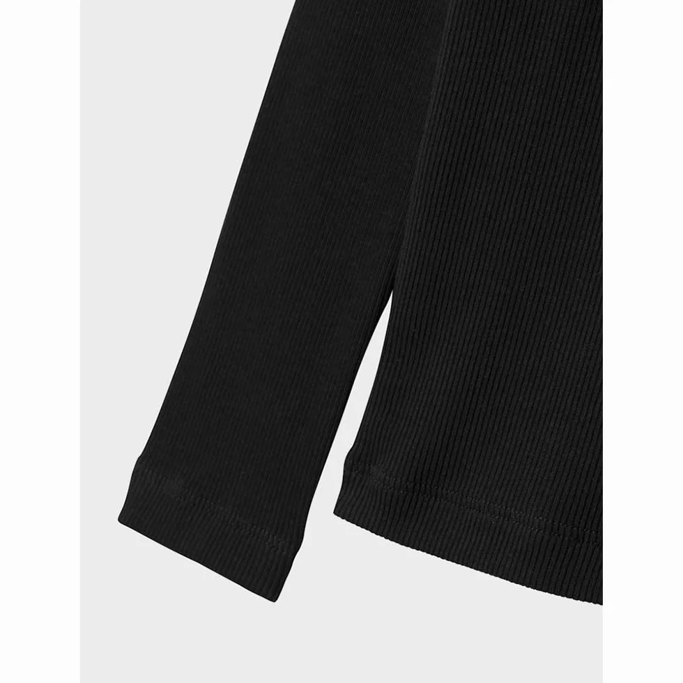 NAME IT Dziewczęca Nkfnakal Ls Short Top Noos koszulka z długim rękawem, czarny, 116