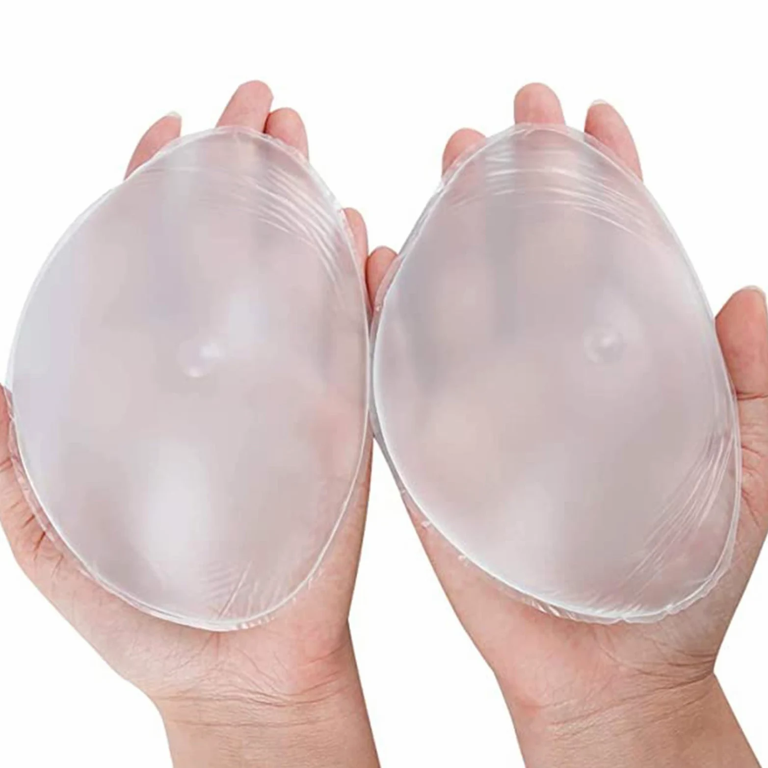Trójkątne Silikonowe Wkładki Do Biustonosza Mastektomii Niewidoczne Wklęsłe Wkładki Do Biustonosza Samoprzylepne(1000g/pair, Transparent)