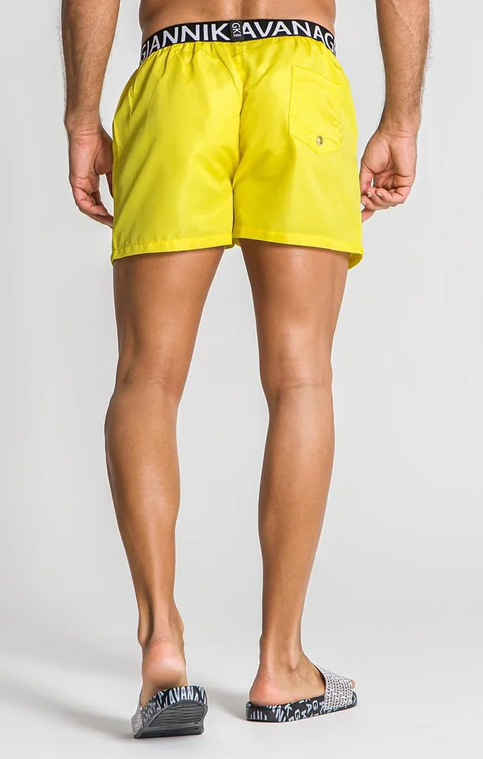 Gianni Kavanagh Board Shorts Mężczyźni Żółte kurtki przeciwdeszczowe