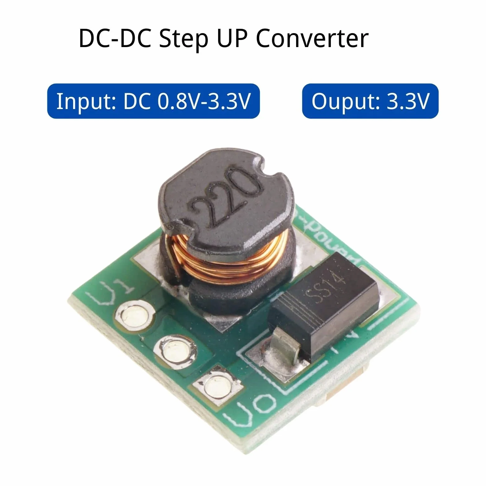 DC DC Step Up Boost Converter 0,8-3,3V do 3,3V LAOMAO Mini przetwornica napięcia zasilacz moduł (10 szt.)