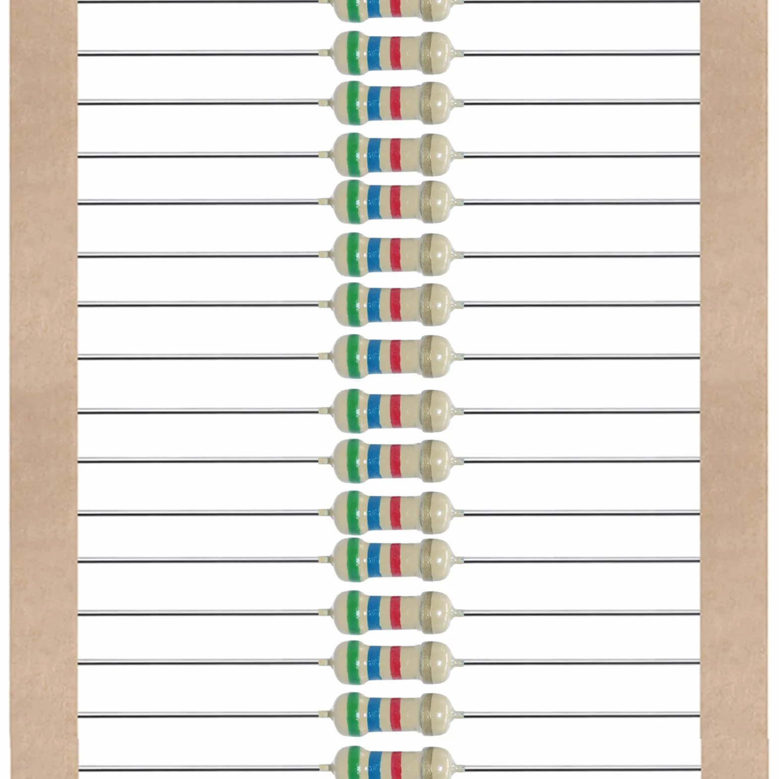 Aukenien 1250 szt 25 wartości 1/4 W zestaw rezystorów z folii węglowej 1 2,2 3,3 10 22 47 68 100 120 150 220 330 470 560 680 1k 2k 2,2k 4,7k 5,6k 10k 22k 47k 100k 1M Ω 1/4 W 5%