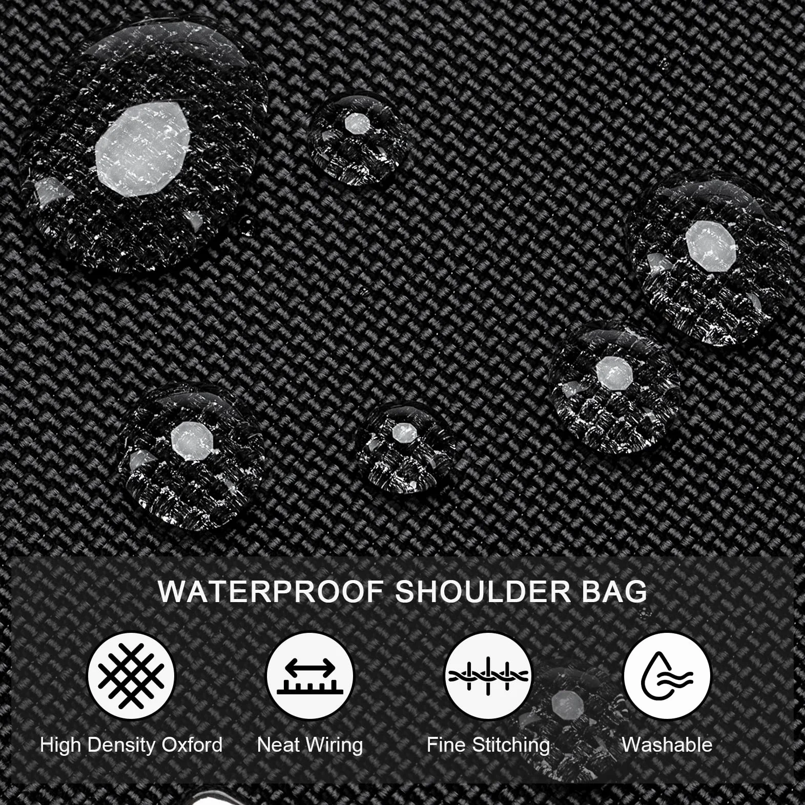 Torba Na Ramię Dla Mężczyzn Duża Wielokieszeniowa Laptop 14 Cali 28x33x10cm Wodoodporna Torba Oxford Sling Crossbody Bag Torba Męska Z Górnym Uchwytem Do Pracy, Podróży
