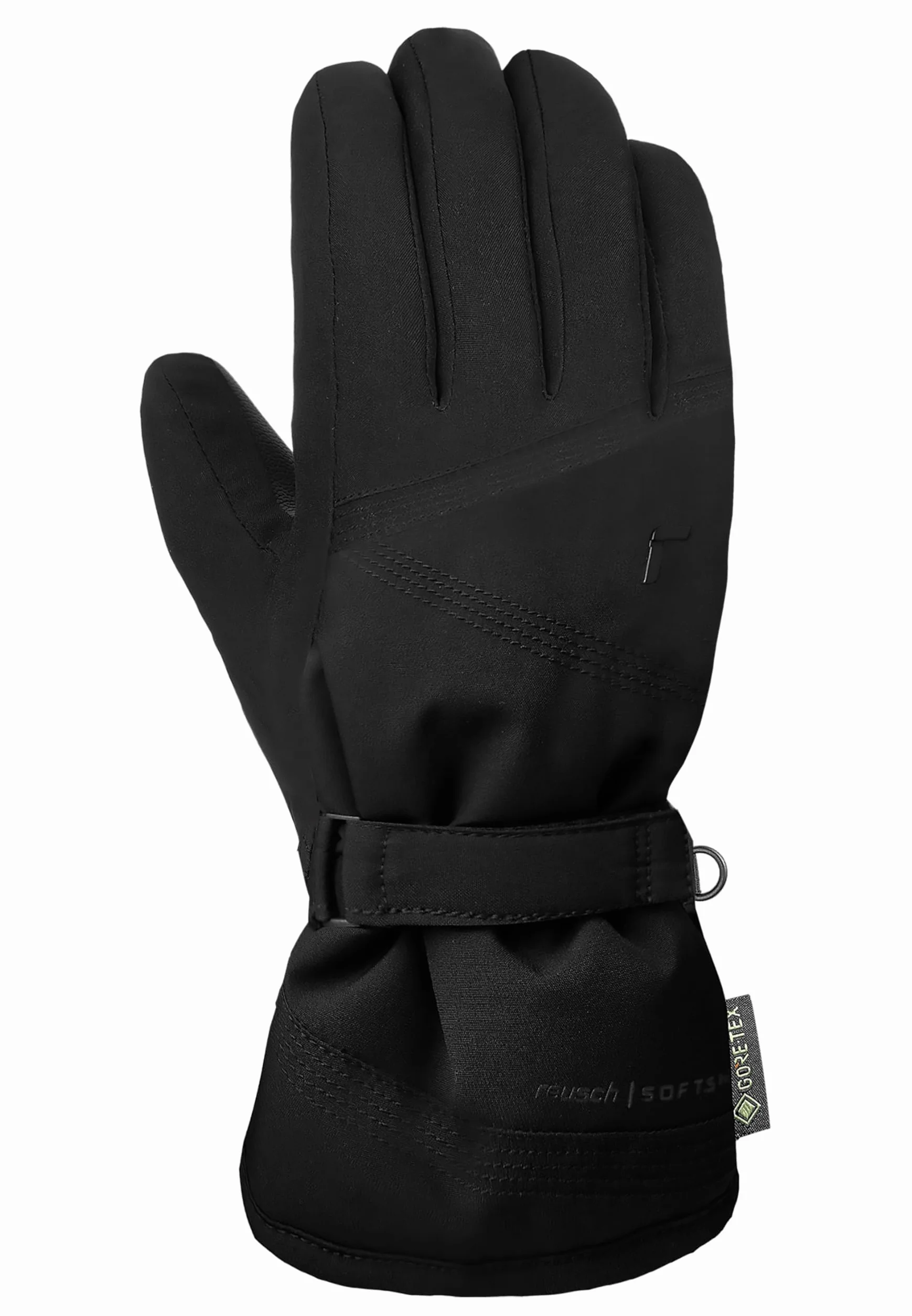 Reusch Susan Gore-TEX ciepłe, wodoodporne, wiatroszczelne i oddychające rękawiczki zimowe, rękawiczki śniegowe, rękawice narciarskie dla kobiet, klasyczne i kobiece, czarne
