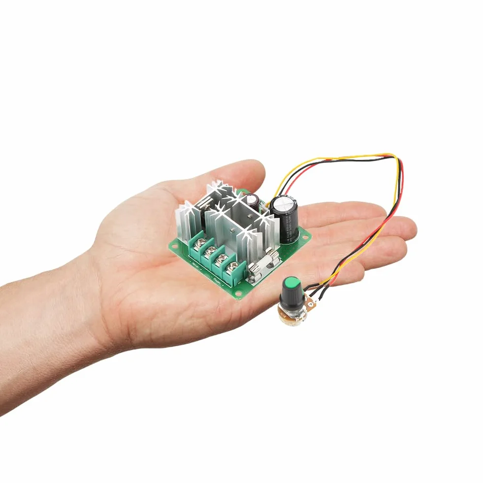 6V-90V 15A DC Kontroler prędkości silnika PWM, uniwersalny regulowany przełącznik prędkości sterownika płytka modułu regulatora z pokrętłem potencjometru do PCL 0.01-1000W Fans Power