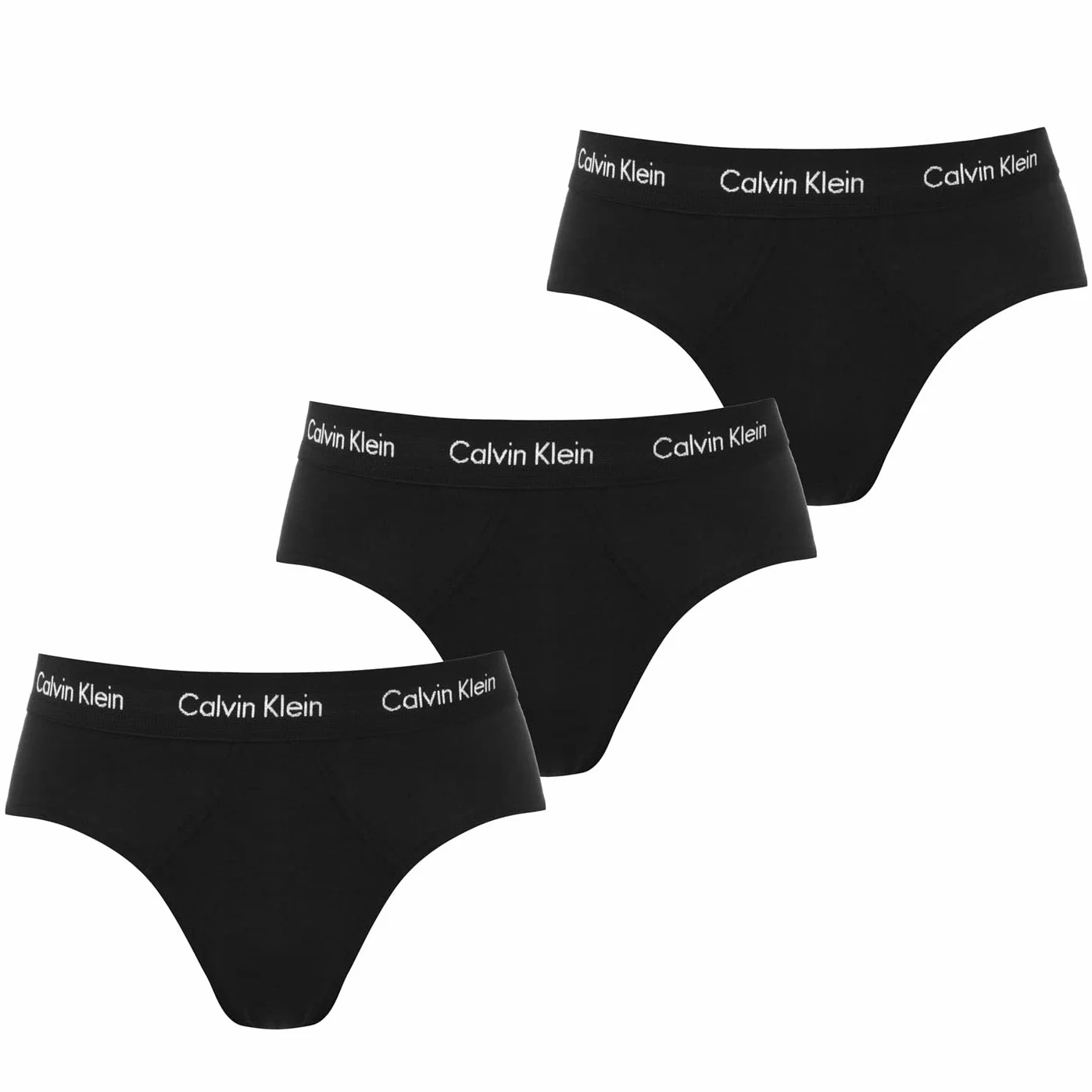 Calvin Klein 3P Hip Brief Hip Briefs Mężczyźni,Czarny (Black With Black Wb Xwb),XL
