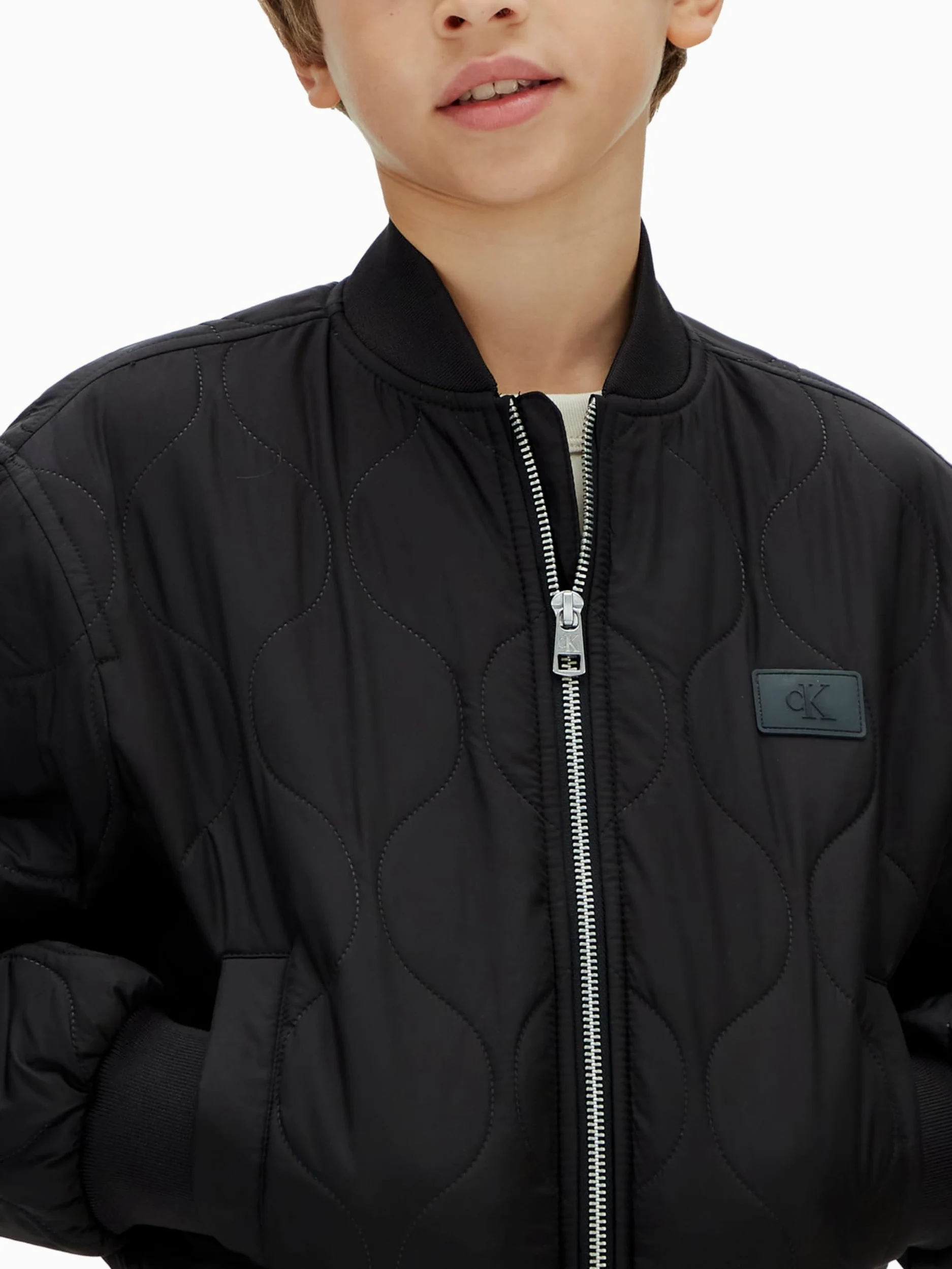 Calvin Klein Kurtka bomberka Chłopcy Quilted Bomber Jacket Ib0ib02627