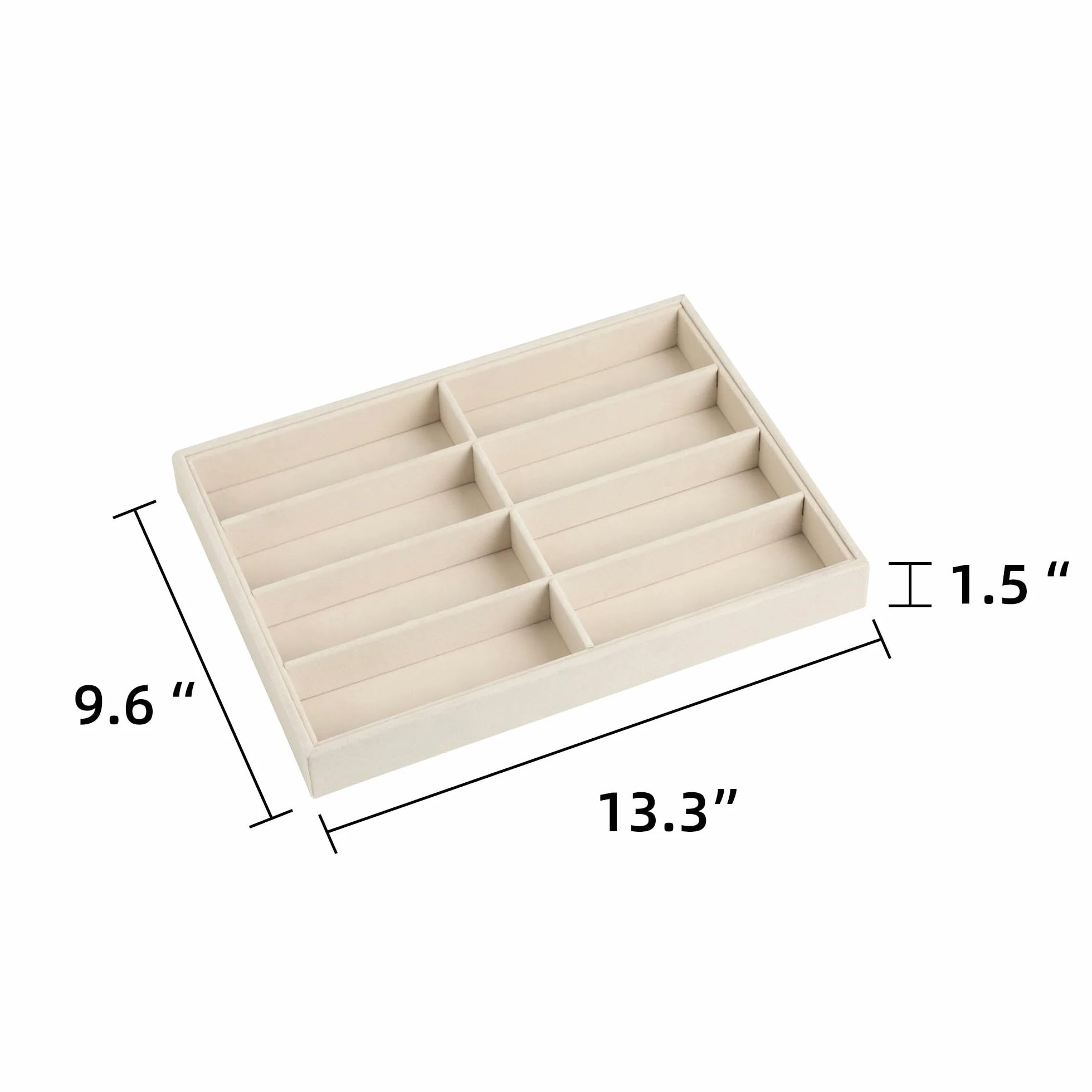 Frebeauty Aksamitny organizer, aksamitny organizer na okulary, taca na okulary przeciwsłoneczne z przezroczystą pokrywką, etui na okulary/okulary/taca ekspozycyjna na zegarek