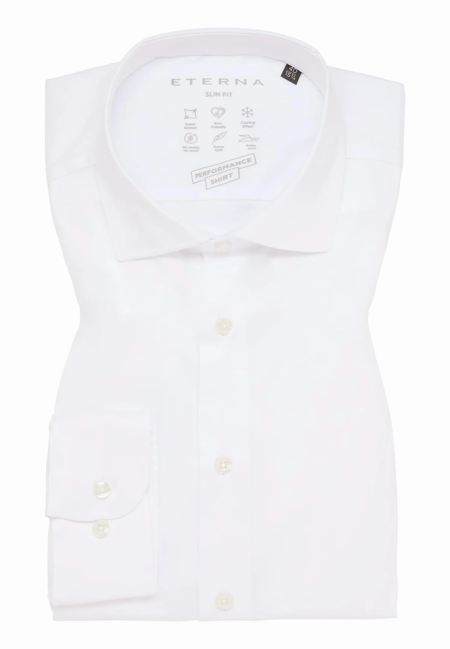 ETERNA Koszulka Performance Mężczyźni Eterna Koszulka z długim rękawem Slim Fit Performance Shirt Stretch Uni