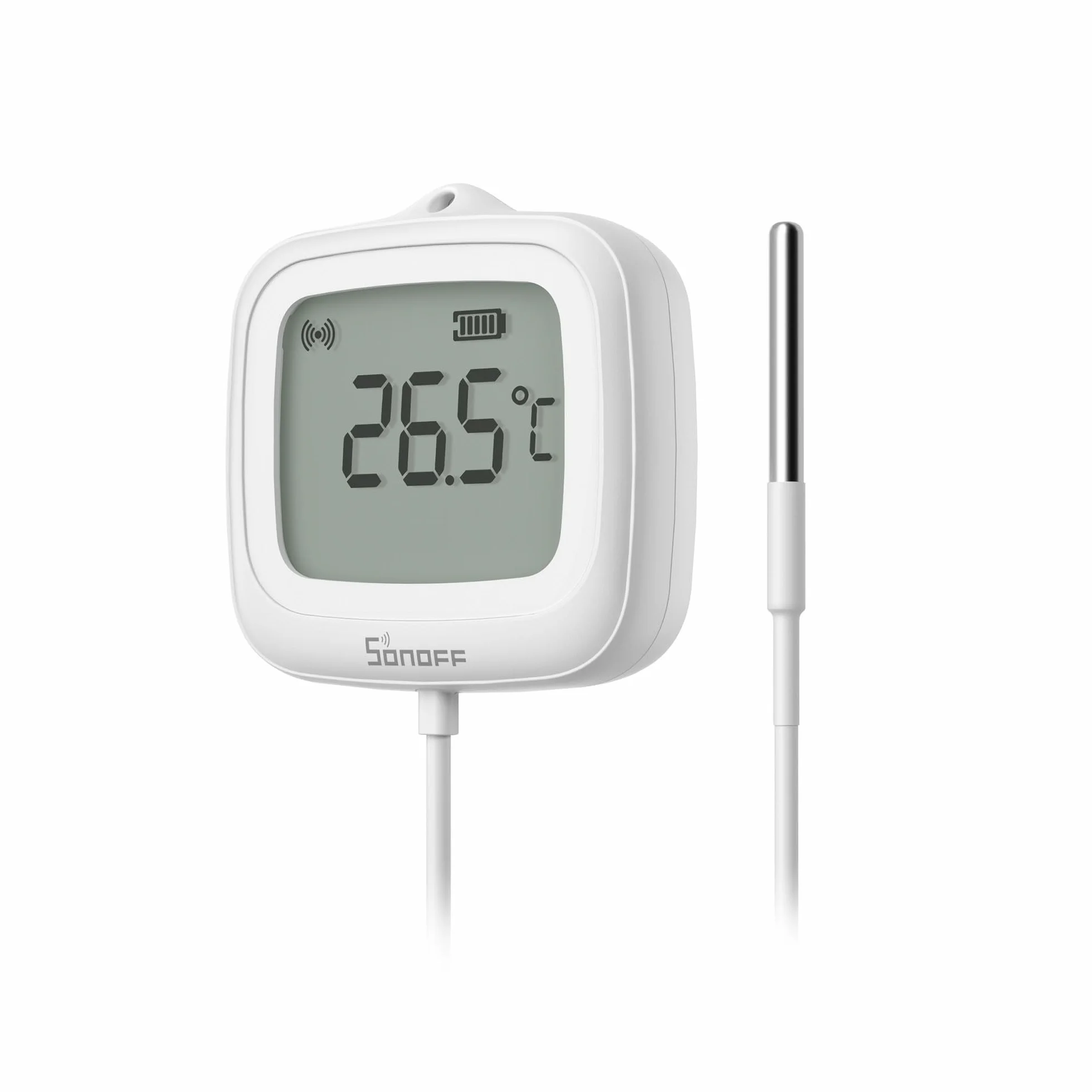 SONOFF SNZB - 02LD Czujnik Temp. Zigbee, Sonda Nierdzewna 1,5m, LCD, -40~115°C, Monitor. APP, Mocowanie Magn, Współpracuje z Hubem