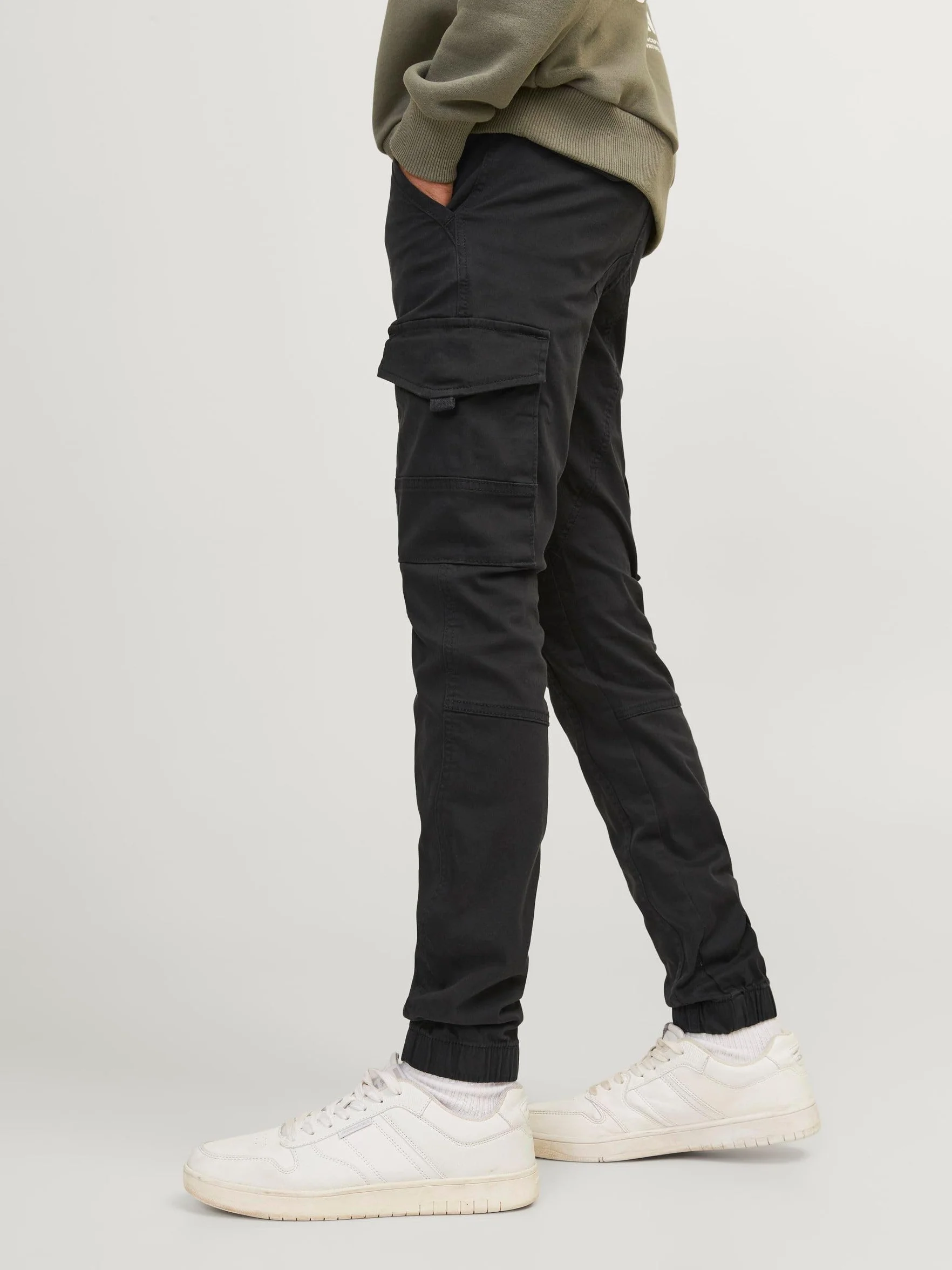 JACK & JONES dżinsy chłopięce Jjipaul Jjflake Akm 542 Olive Noos Jr