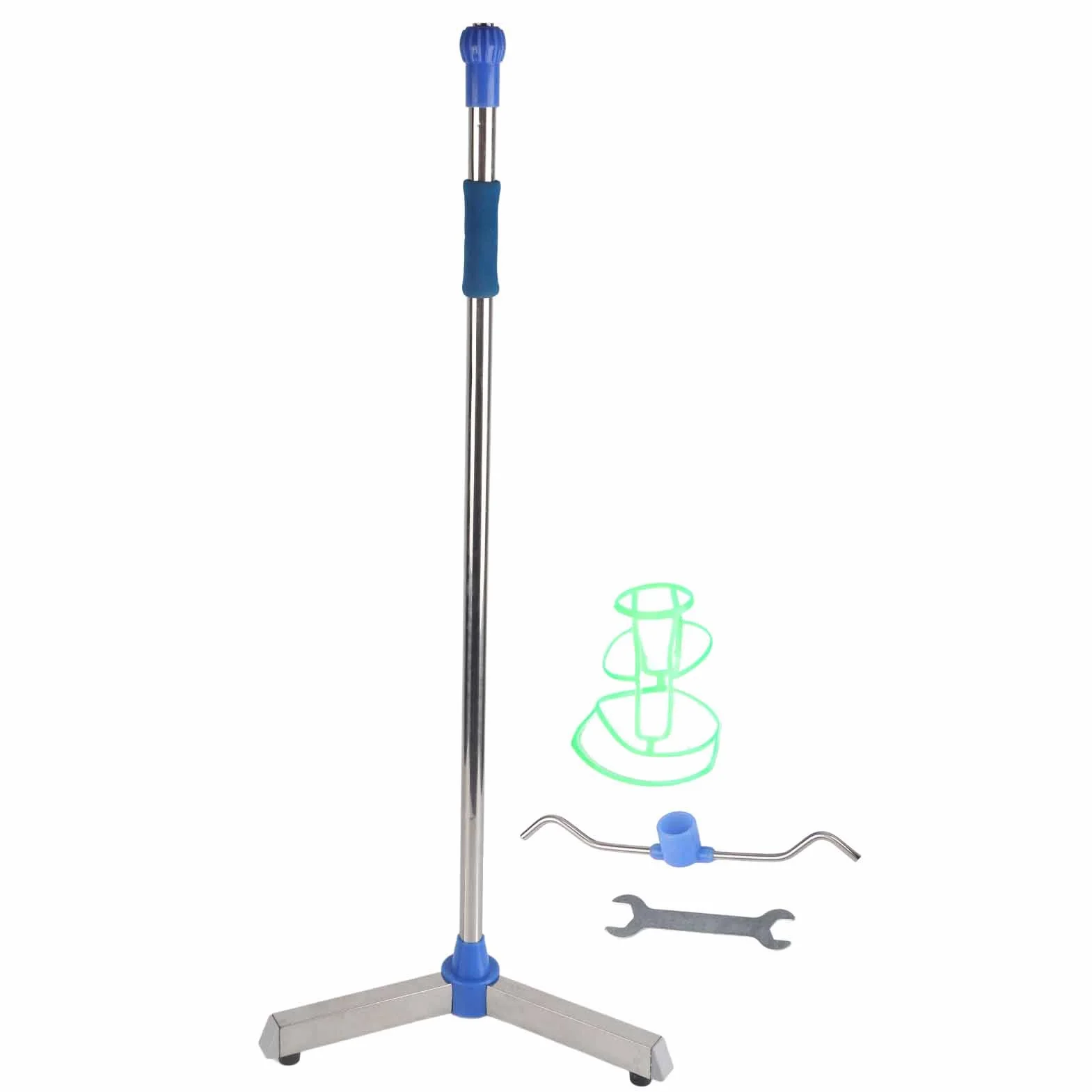 Stojak na Kroplówkę, Stojak na Kroplówkę Domowy Stojak na Kroplówkę z 2 Haczykami do Kliniki Domowej Regulowana Wysokość ze Stali Nierdzewnej Stojak Kroplówki IV Uchwyt na Infuzję Ruchomy Wspornik Pod