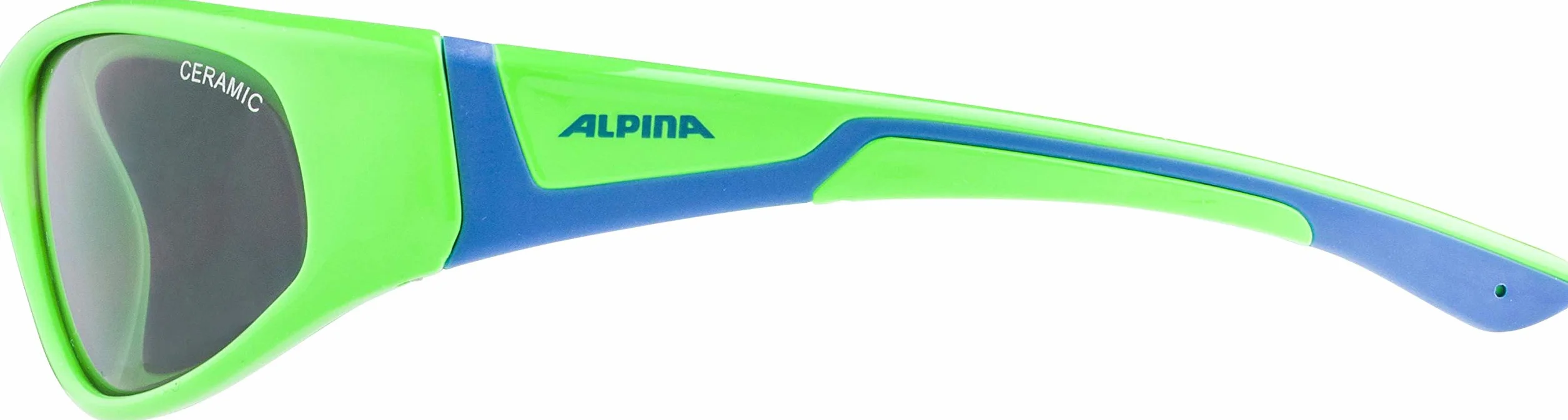 ALPINA Unisex - Dzieci, FLEXXY JUNIOR Okulary przeciwsłoneczne, neon green-blue gloss/black, One Size