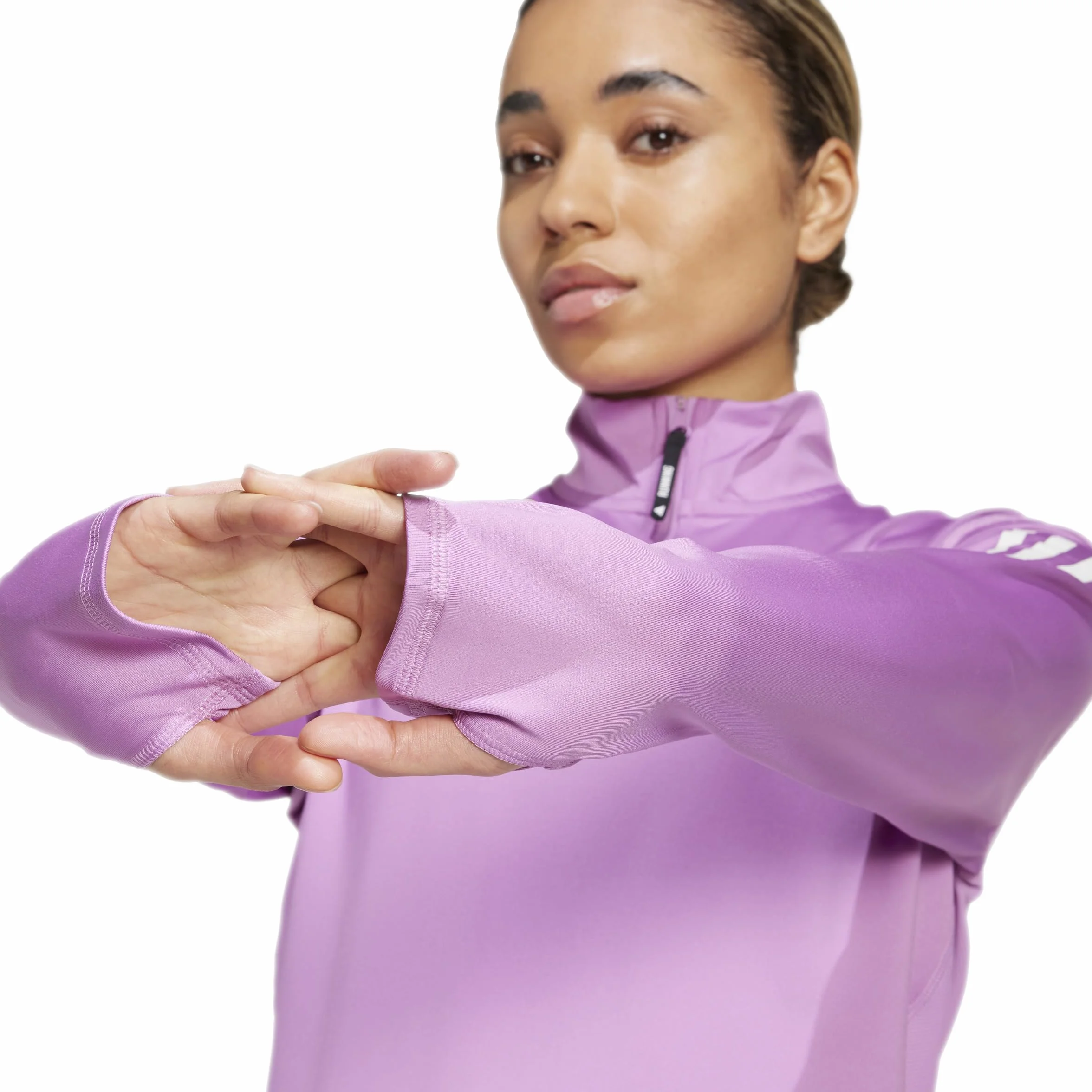 adidas Kobiety Own the Run Half-Zip Jacket, preloved purple, L