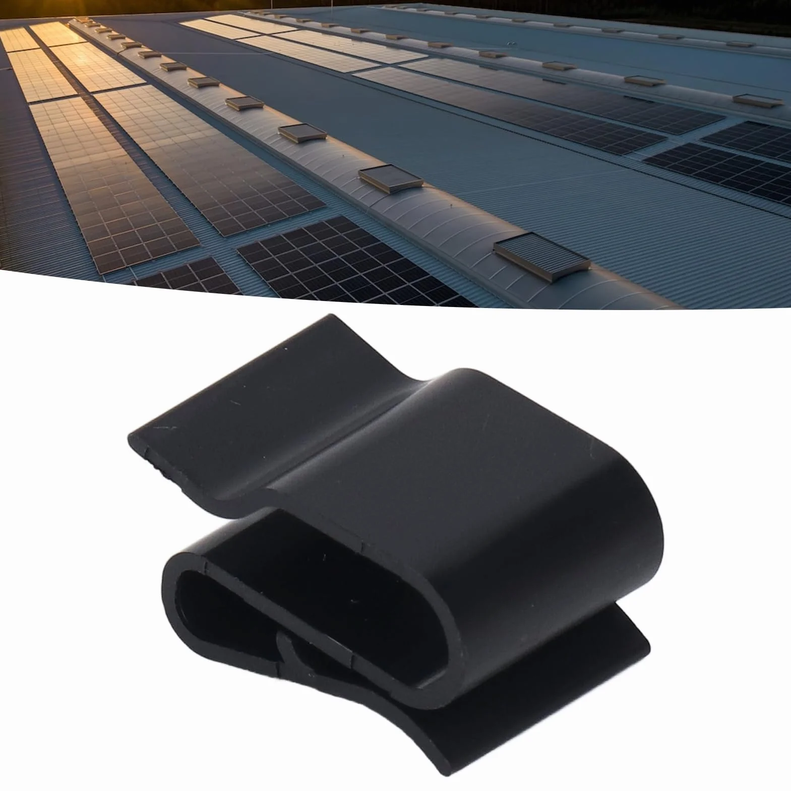 Klipsy do Kabli Paneli Słonecznych, 100 szt., PA66, Zarządzanie Przewodami PV, 6-6.5mm