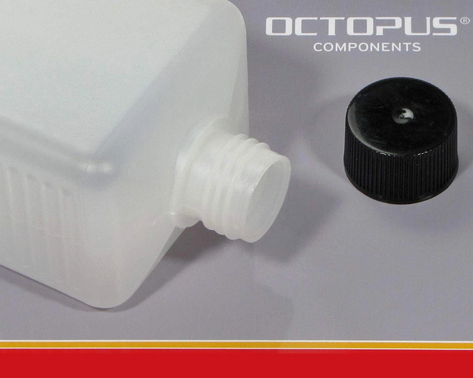 Octopus 5 x 500 ml butelki z tworzywa sztucznego, butelka plastikowe HDPE z kolorowymi zakrętkami