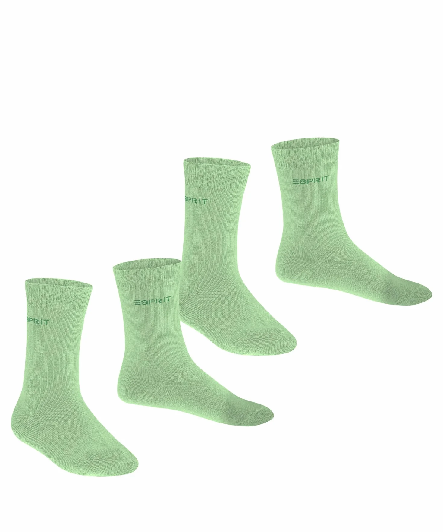 ESPRIT Uniseks - dzieci Skarpety Foot Logo Multipack K So Bawełna jednokolorowe 2 Pak, Zielony After Eight 7134, 31-34