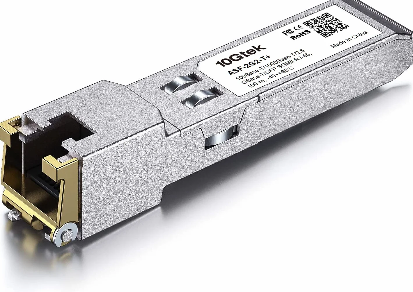 100Base-T/1000Base-T/2.5GBase-T/SFP SGMII RJ-45 Auto-Negotiation SFP Transceiver, Industrial Grade, Compatible with Ubiquiti UniFi, Fortinet, Netgear, TP-Link and Other Open Switches