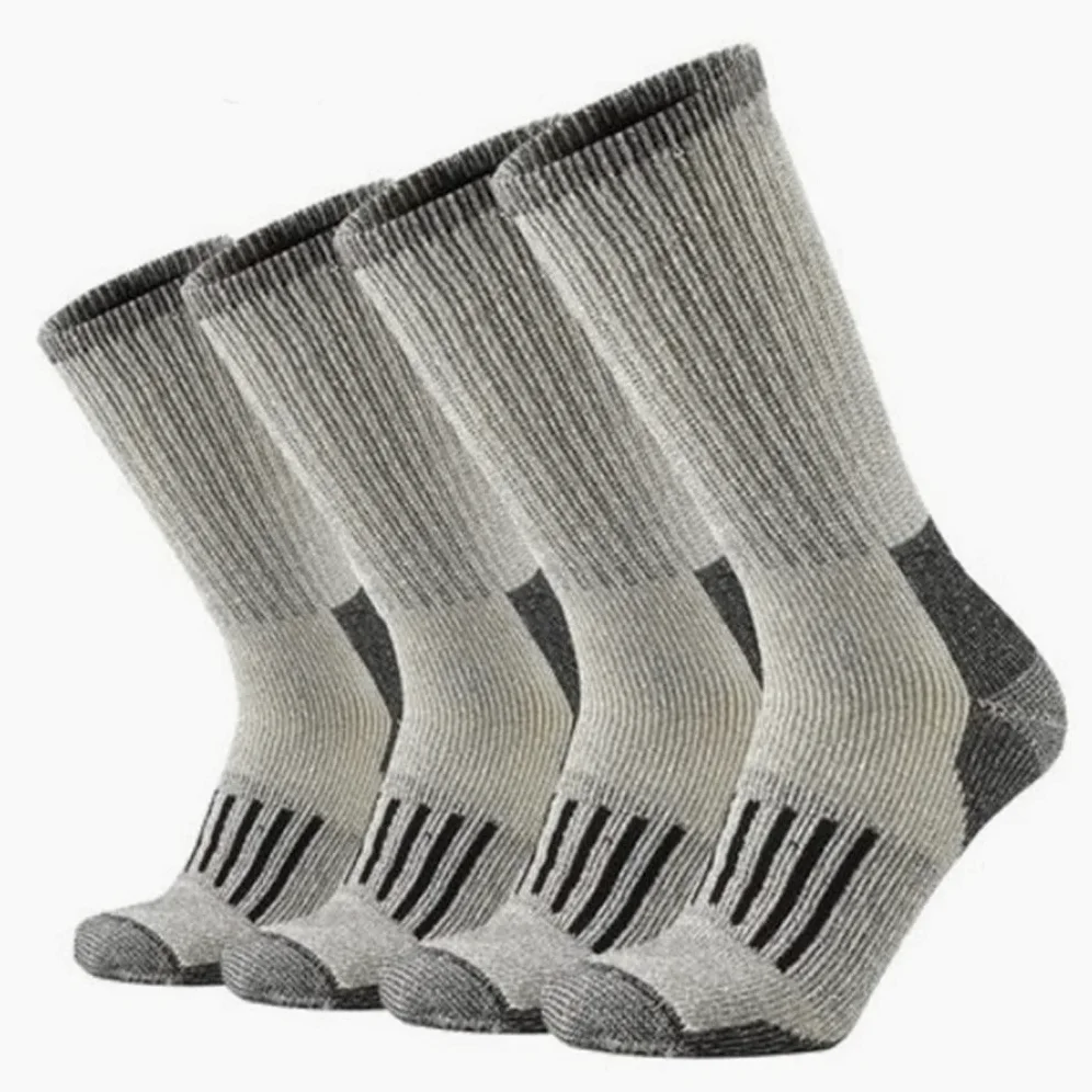 Skarpety wełniane dla mężczyzn zagęścić ciepłe piesze wycieczki Skarpety Crew Wool Sports Skarpety Euro Rozmiar 40-45 (Kolor: C Rozmiar: 4 pary) (Color : B, Size : 4 Pairs)