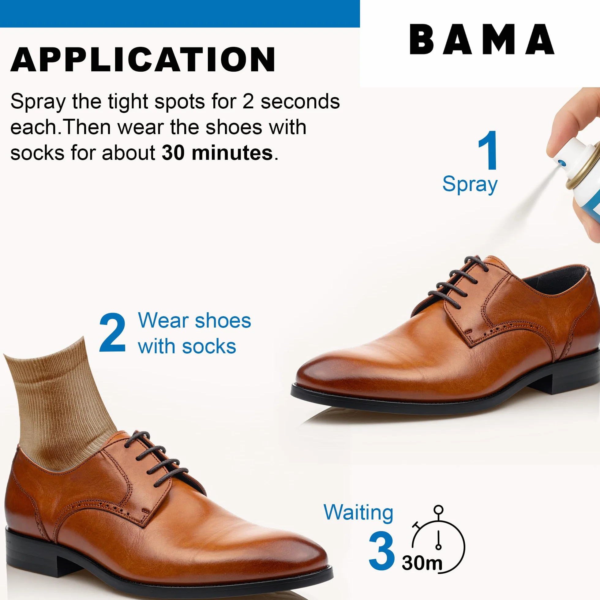 Bama Leather Stretcher – Spray do Rozszerzania Obuwia ze Skóry, Zamszu i Nubuku – Zmiękcza i Rozciąga Buty dla Idealnego Dopasowania – Transparentny, 75ml