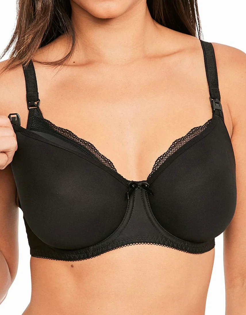 Freya Damski biustonosz do karmienia Pure Uw formowany biustonosz do karmienia Pure Uw, Czarny, 90F