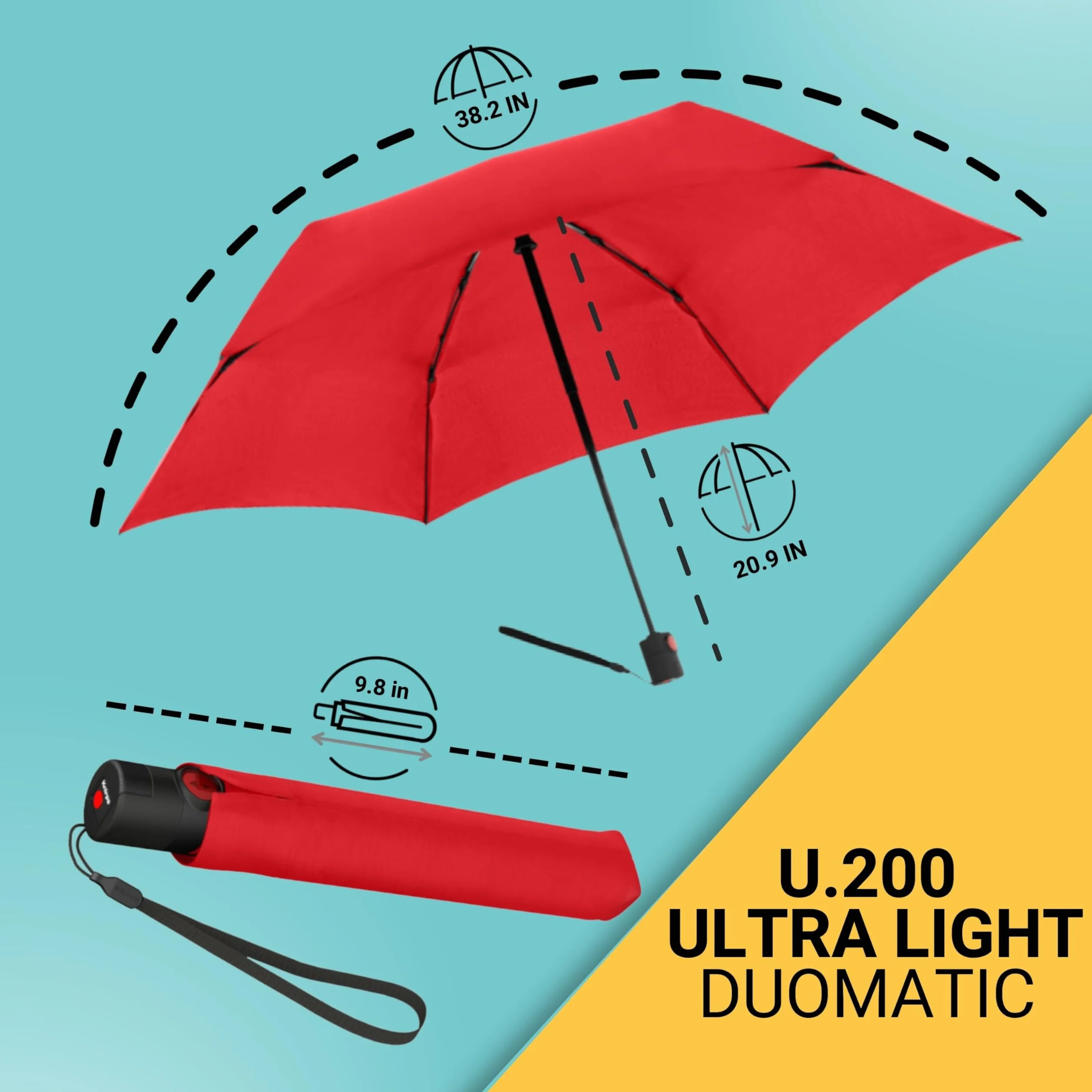 Knirps Ultra U.200 Medium Duomatic parasol kieszonkowy automatyczny odporny na burzę
