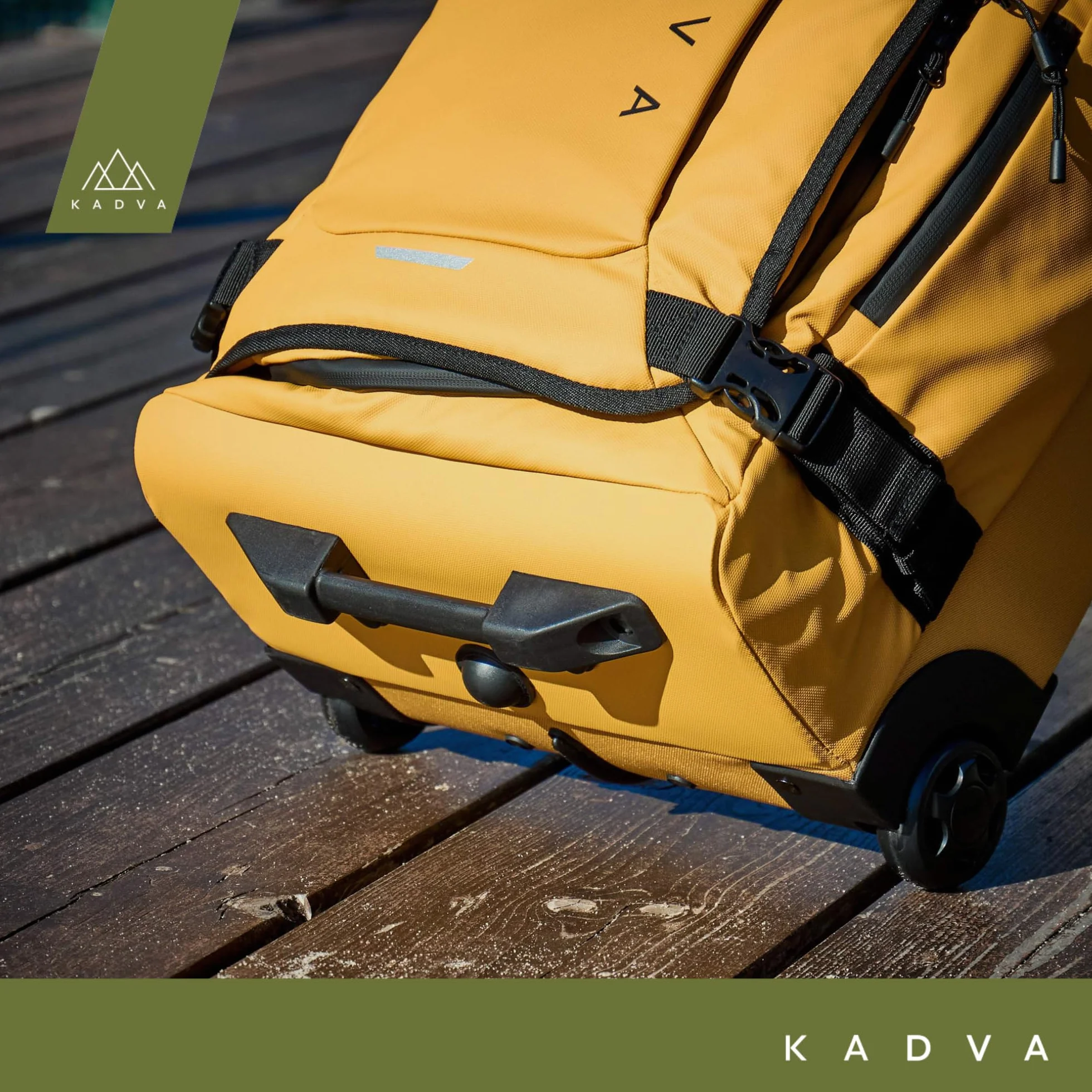 KADVA Lazio Walizka Podróżna na Kółkach 44 litry Bagaż Kabinowy Miękka Skorupa Teleskopowy Stelaż 2,7kg Żółty