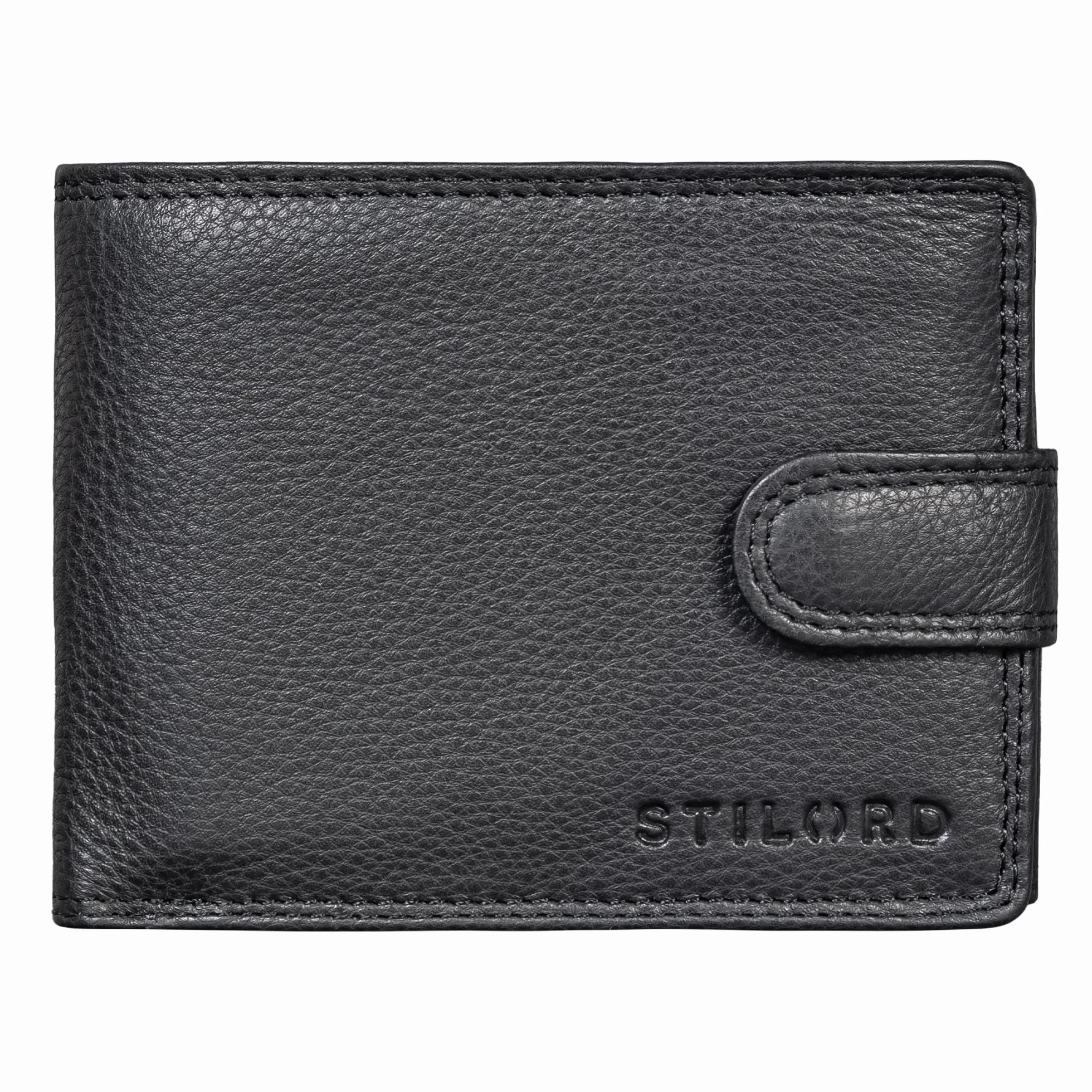 STILORD "Merrick" RFID portfel męski skórzany portfel męski skórzany portfel męski portfel męski duży portfel męski portfel męski prezenty retro Kolor:czarny