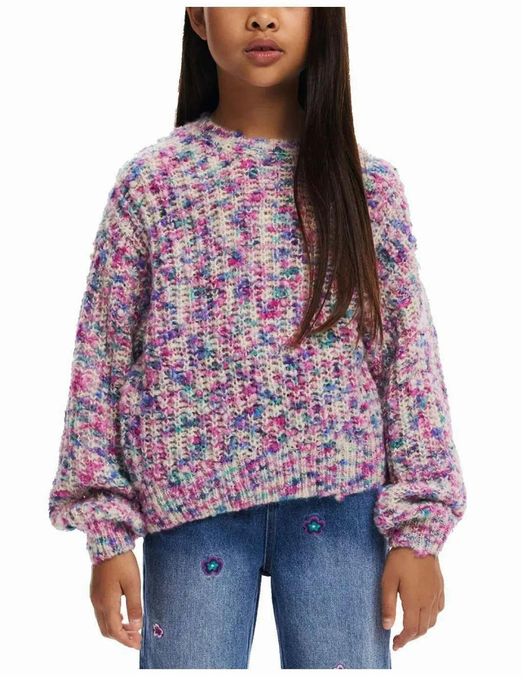 Desigual Bluza sportowa Dziewczynki Girl Flat Knit Pullover