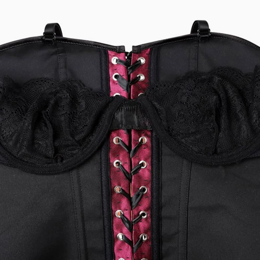 Panie Four Seasons Lace Polka Dot Brzuch Shapewear Pas do pończoch Podtrzymujący piersi Sexy Sling