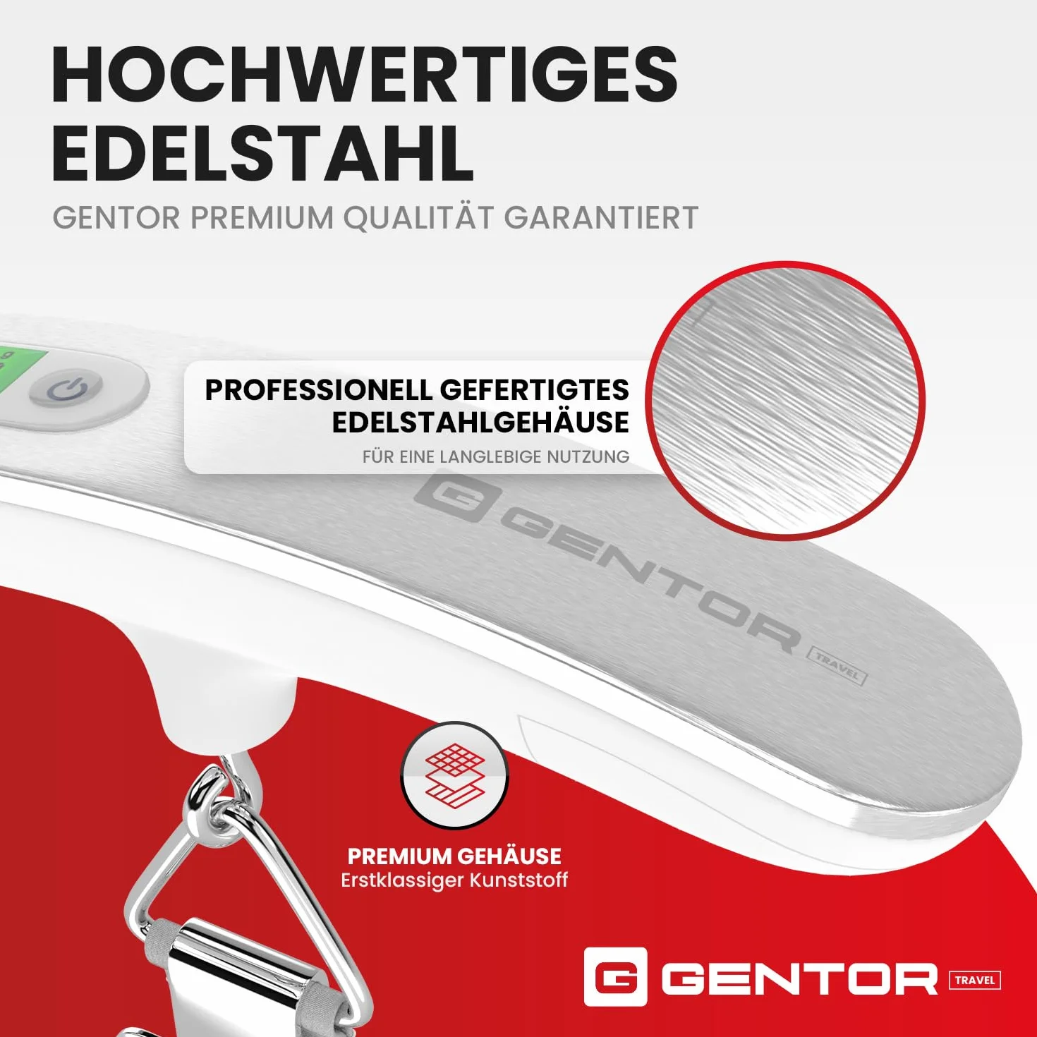 Cyfrowa waga bagażowa do 50 kg – waga bagażowa z hakiem i wyświetlaczem LCD – cyfrowa waga podróżna do walizek, bagażu podręcznego, lotu, urlopu i gadżetów podróżnych