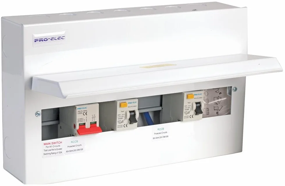 Pro Elec PEL00452 18-kierunkowy podwójny RCD metalowy miernik jednostka, (6 + 6)