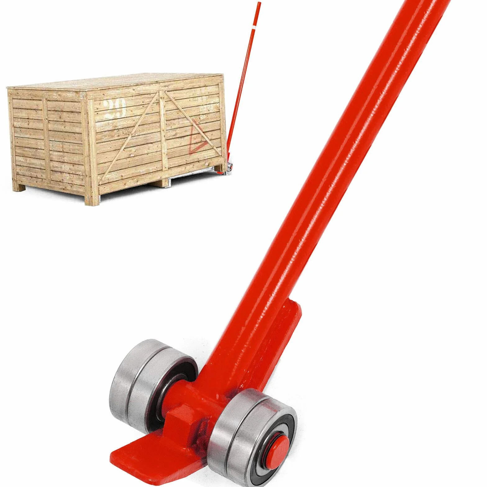 VEVOR Dźwignia z rolkami 150 cm długość uchwytu dźwignia koła maks. nośność do 3 ton, narzędzie podnoszące ze stali węglowej, idealne do metalurgii, budowy samochodów, budowy maszyn