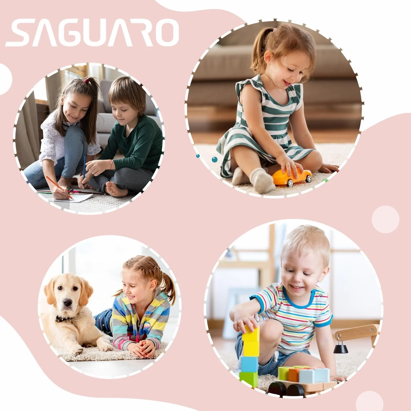 SAGUARO Kapcie dziecięce lekkie kapcie domowe buty z dzianiny Gr.20-37