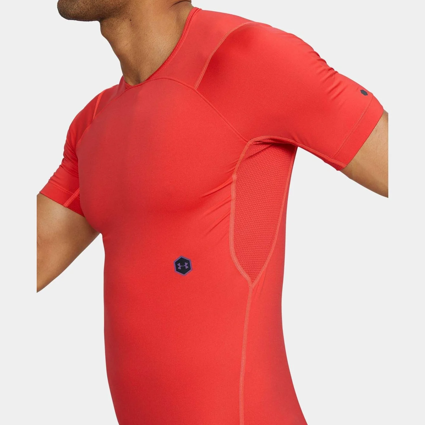 Under Armour Męska koszulka do biegania UA Rush, zwiększająca wydajność dla mężczyzn, sportowa koszulka z dopasowaniem kompresyjnym