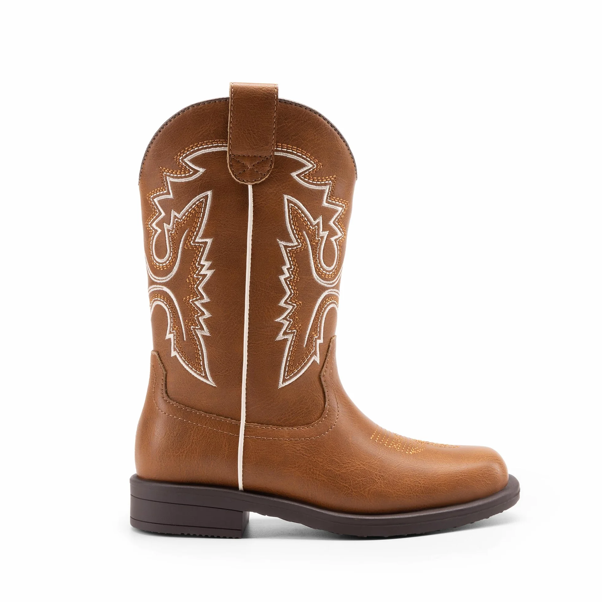 DREAM PAIRS Chłopcy dziewczęta kowbojskie buty maluch do połowy łydki buty zachodnie kwadratowe palce buty jeździeckie dla dzieci