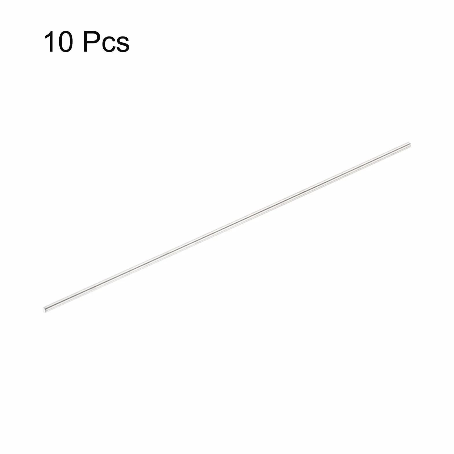 QUARKZMAN 2mm x 150mm okrągły pręt ze stali nierdzewnej, solidny metalowy pręt do tokarki, zapasy prętów do rękodzieła, modele samochodów, śmigłowce - 10 sztuk