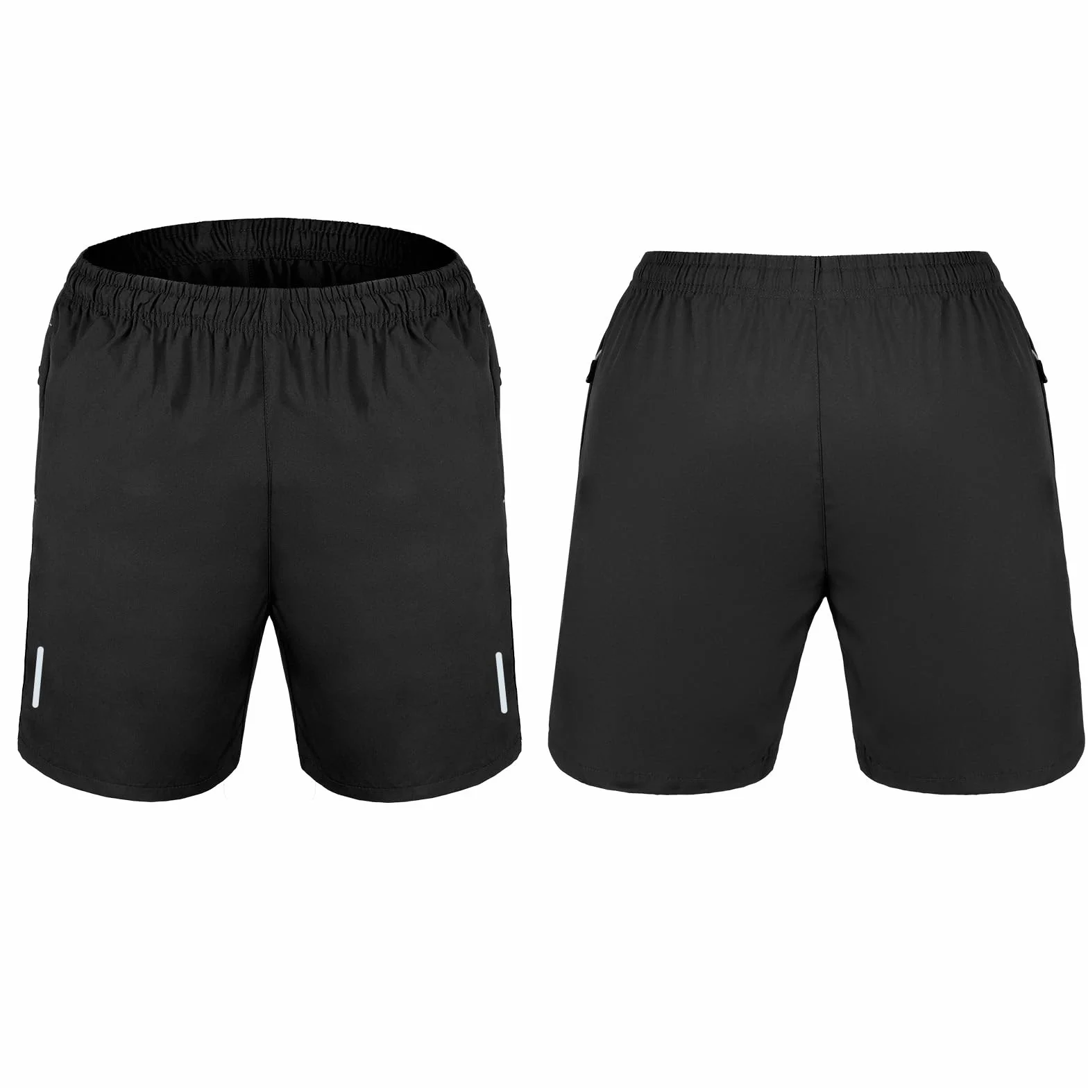 AUYAO Męskie spodenki do biegania, na siłownię, szybkoschnące, na lato, na co dzień, elastyczny pas, kieszenie zapinane na zamek błyskawiczny, sportowe, outdoorowe, krótkie, oddychające rozciągliwe