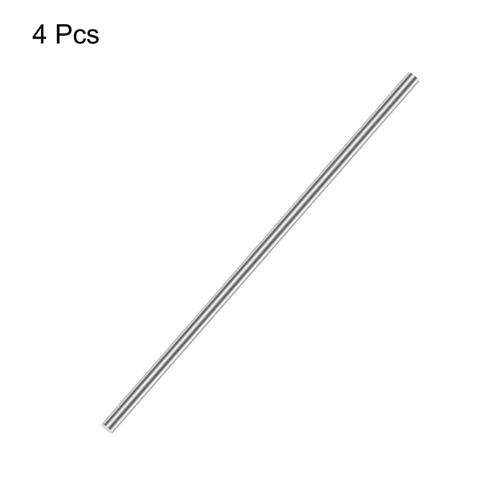QUARKZMAN 3 mm x 150 mm (1/8" x 6") solidny okrągły pręt ze stali nierdzewnej do rękodzieła DIY 304-4 sztuki