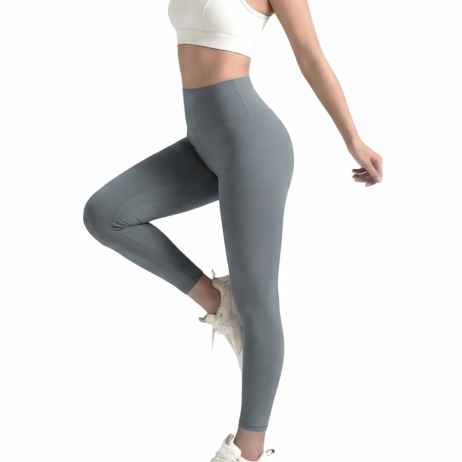 HYCOPROT Wysokie spodnie do jogi damskie miękkie jak masło elastyczne matowe kontrola brzucha legginsy rozciągliwe Creamlush skarpetki treningowe sportowe spodnie do biegania fitness siłownia moda na