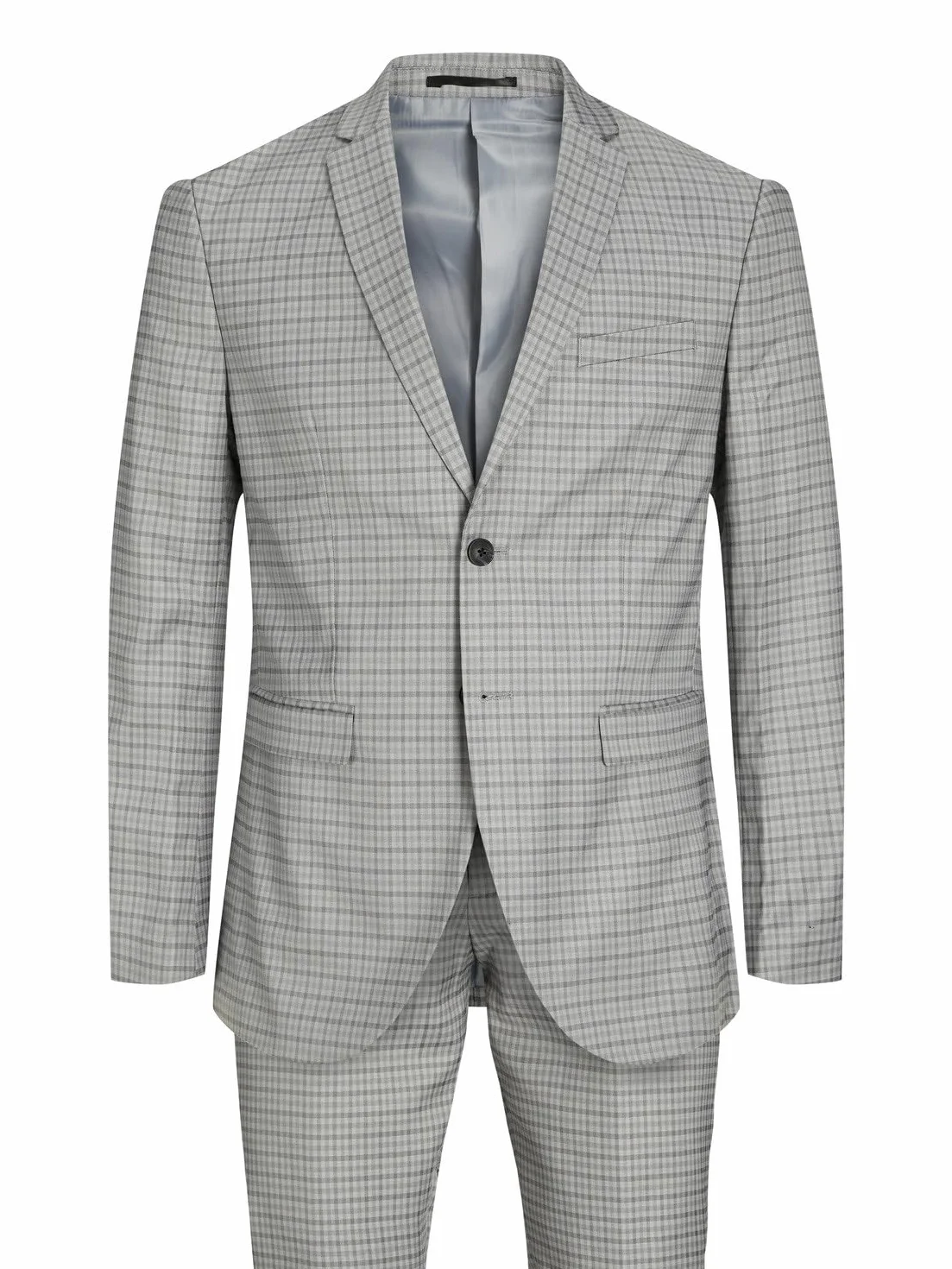 JACK & JONES Jprfranco Check Suit Sn garnitur męski, Light Grey Melange/Checks: super slim fit, 54