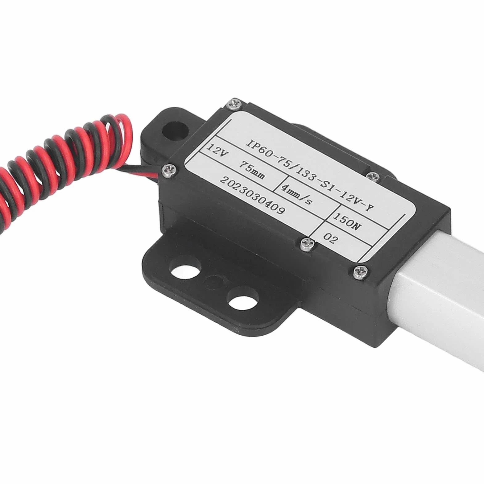 150N 12V Mikro Elektryczny Siłownik Liniowy 75mm/3 Cale Skoku Elektryczne Siłowniki Ruchu dla Automatyki Domowej Robotyka Przemysłowa (Ze wspornikiem)