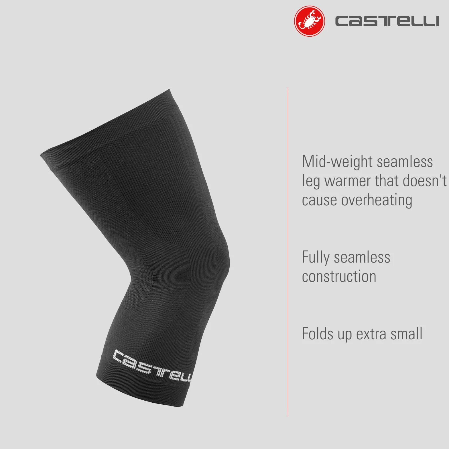 Castelli Pro Seamless Knee ciepłe getry na nogi S czarne