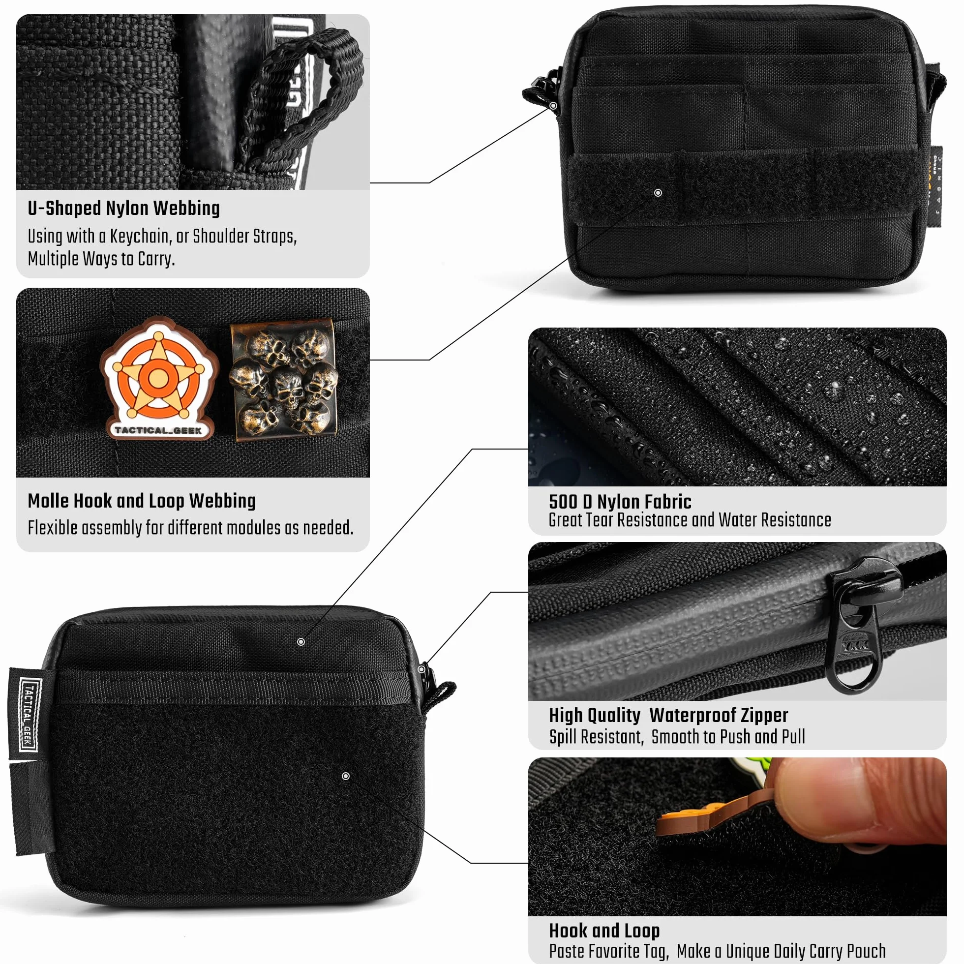 TACTICAL GEEK Torba EDC Molle Organizer Cordura 500D TAC Narzędziowa
