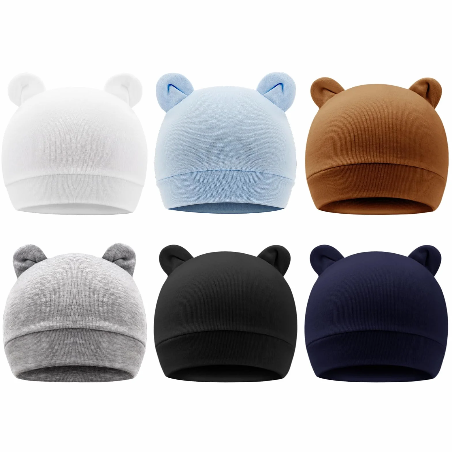 DRESHOW 6 Sztuk Czapka dla Niemowląt Noworodek Maluch Miękka Urocza Dzianinowa Czapka Czapki Szpitalne dla Chłopców Niemowląt Czapka Beanie