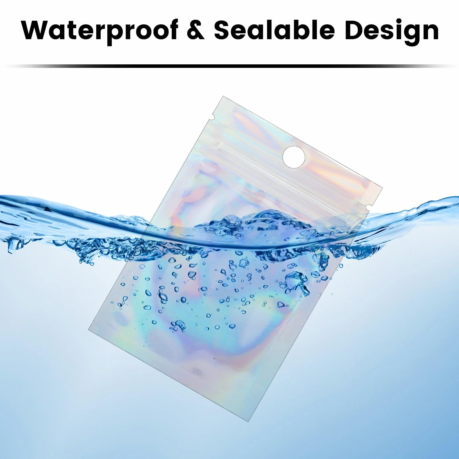 120 sztuk Mylar Bags 7 x 10 cm holograficzne woreczki zamykane małe torebki na próbki, do wielokrotnego zamykania, do pakowania wyrobów cukierniczych