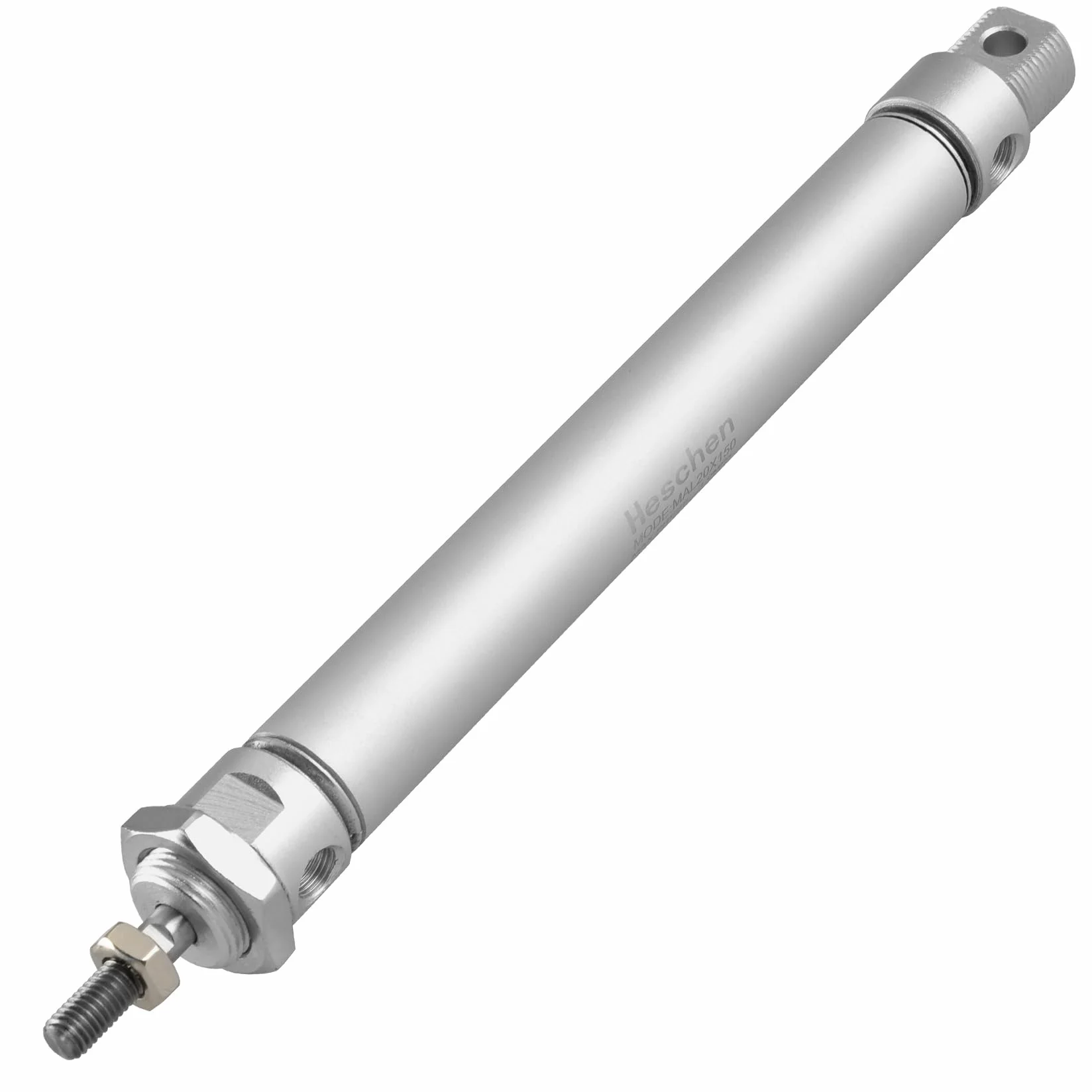 Heschen Pneumatyczny wąski cylinder pneumatyczny MAL 20-150 PT1/8 Port 20 mm otwór 150 mm skok dwustronnego działania