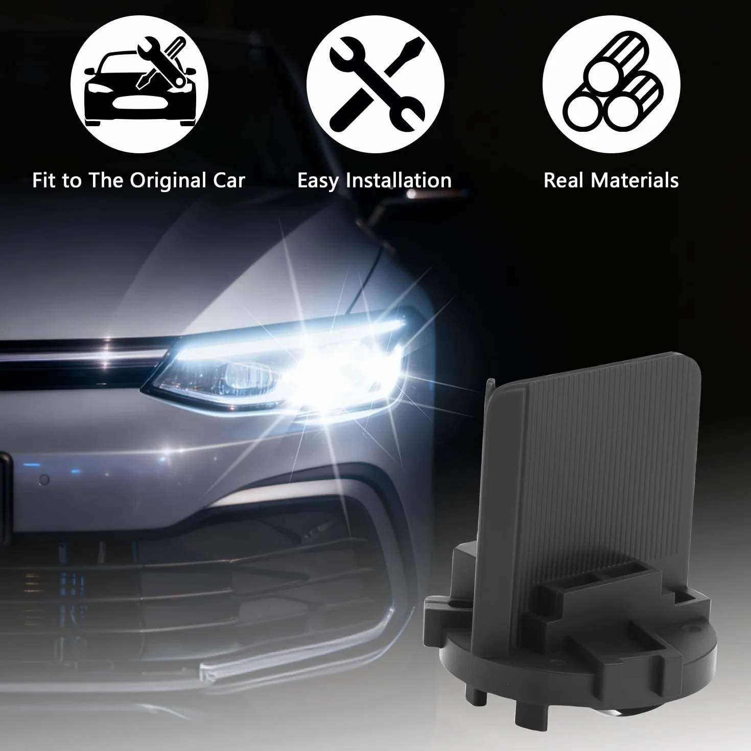 Uchwyt do lampy halogenowej, 2 sztuki, zamiennik 5K0941109 do VW Golf 6 7 MK6 MK7, Tiguan, Touran, Sharan, Scirocco – oprawka do reflektorów, uchwyt światła mijania, trwały zamiennik do reflektorów