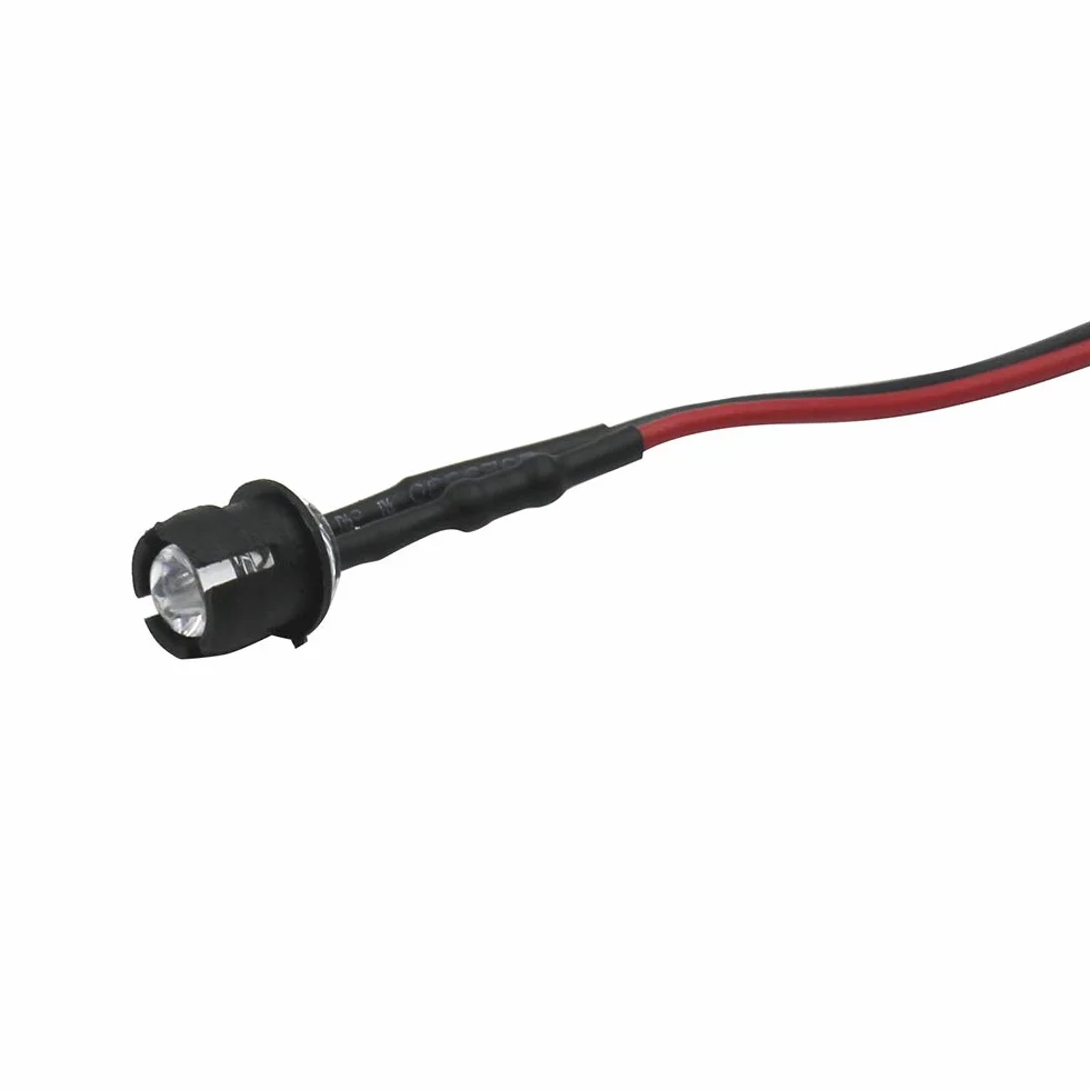 20 szt. 5 mm ultra jasne 12 V wstępnie przewodowe diody LED + 20 szt. 5 mm plastikowy uchwyt LED oświetlenie uchwyty montażowe (ciepła biel)