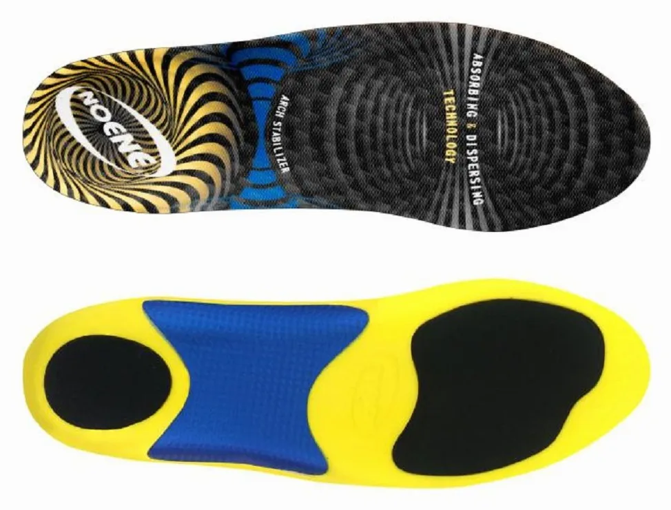 Noene AC + Ergopro ergonomiczne wkładki sportowe, pochłaniające wibracje, uniseks, wielokolorowe (czarne), 38