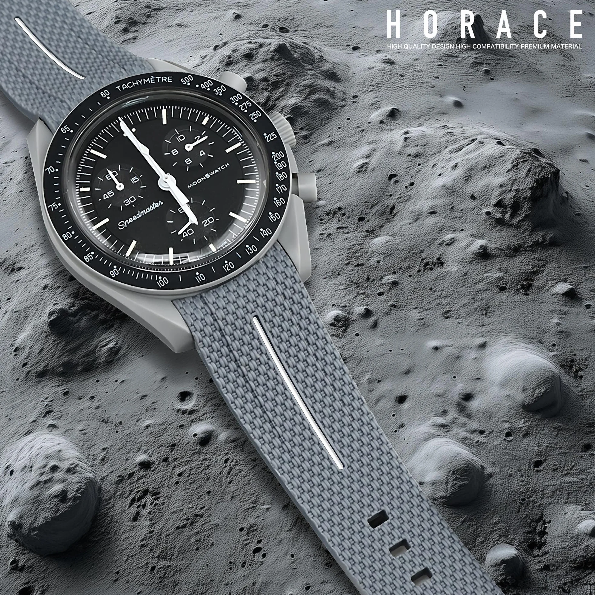 HORACE Uniwersalny gumowy pasek szybkozłączny 20 mm kompatybilny z Omega x Swatch MoonSwatch